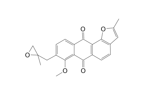 7-Methoxy-2-methyl-8-(2'-methyloxiran-2-ylmethyl)-6,11-dihydroanthra[1,2-b]furan-6,11-dione