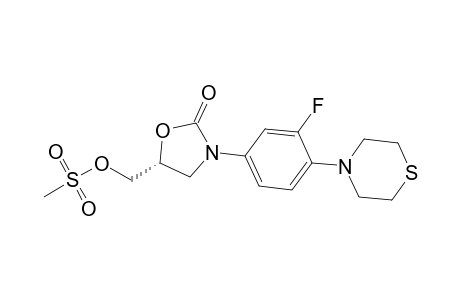 [(5R)-3-(3-fluoranyl-4-thiomorpholin-4-yl-phenyl)-2-oxidanylidene-1,3-oxazolidin-5-yl]methyl methanesulfonate