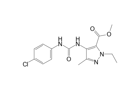 4-[3-(p-chlorophenyl)ureido]-1-ethyl-3-methylpyrazole-5-carboxylic acid, methyl ester