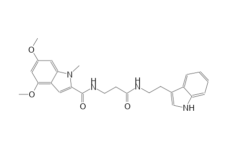 1H-indole-2-carboxamide, N-[3-[[2-(1H-indol-3-yl)ethyl]amino]-3-oxopropyl]-4,6-dimethoxy-1-methyl-