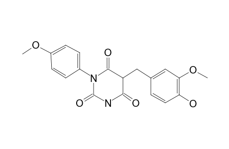 5-(4-hydroxy-3-methoxybenzyl)-1-(4-methoxyphenyl)-2,4,6(1H,3H,5H)-pyrimidinetrione