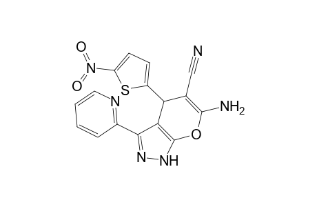 6-Amino-4-(5-nitro-2-thienyl)-3-(2-pyridyl)-2,4-dihydropyrano[2,3-c]pyrazole-5-carbonitrile