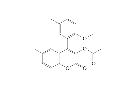 3-hydroxy-4-(6-methoxy-m-tolyl)-6-methylcoumarin, acetate