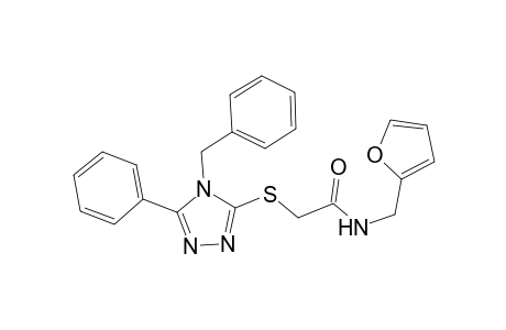 acetamide, N-(2-furanylmethyl)-2-[[5-phenyl-4-(phenylmethyl)-4H-1,2,4-triazol-3-yl]thio]-