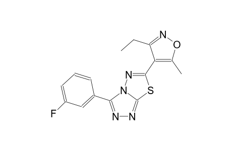 [1,2,4]triazolo[3,4-b][1,3,4]thiadiazole, 6-(3-ethyl-5-methyl-4-isoxazolyl)-3-(3-fluorophenyl)-