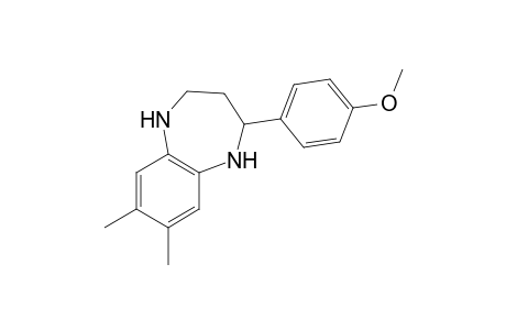 7,8-Dimethyl-2-(p-methoxyphenyl)-2,3,4,5-tetrahydro-1H-1,5-benzodiazepine