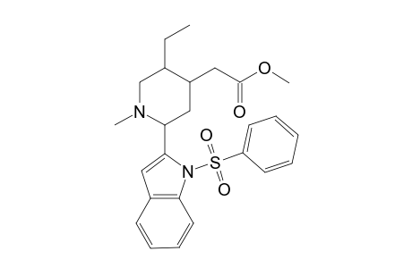 Methyl 5-Ethyl-1-methyl-2-[1-(phenylsulfonyl)-2-indolyl]-piperidine-4-acetate