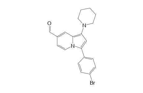 3-(4-Bromophenyl)-1-(piperidin-1-yl)indolizine-7-carbaldehyde