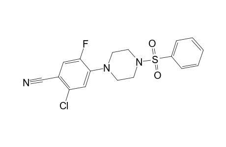 4-(4-Benzenesulfonyl-piperazin-1-yl)-2-chloro-5-fluoro-benzonitrile