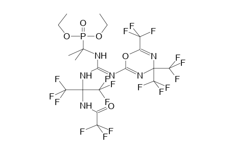 O,O-DIETHYL-1-{3-(3-HYDROPERFLUORO-4-METHYL-3-AZAPENTAN-2-ON-4-YL)-2-[2,4,4-TRIS(TRIFLUOROMETHYL)-1,3,5-OXADIAZIN-6-YL]GUANIDINO}-1-METHYLETHYLPHOSPHONATE