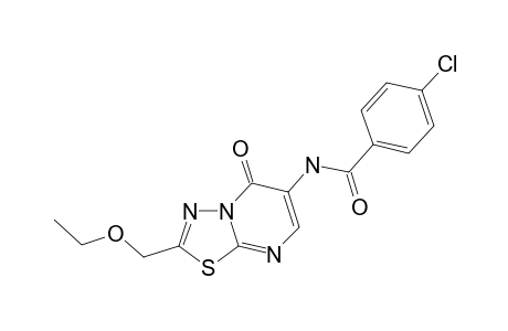 4-Chloro-N-[2-(ethoxymethyl)-7-oxo-7H-pyrimido[2,1-b][1,3,4]thiadiazol-6-yl]benzamide