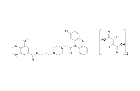3,4,5-trimethoxybenzoic acid, ester with 2-chloro-10-{[4-(3-hydroxypropyl)-1-piperazinyl]acetyl-phenothiazine, fumarate(1:2)