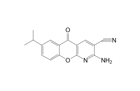 2-Amino-7-isopropyl-5-oxo-5H-[1]benzopyrano[2,3-b]pyridine-3-carbonitrile