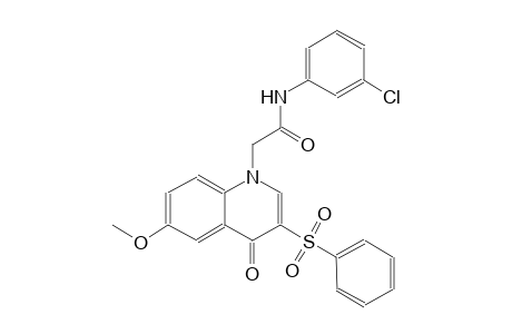 1-quinolineacetamide, N-(3-chlorophenyl)-1,4-dihydro-6-methoxy-4-oxo-3-(phenylsulfonyl)-