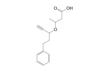 Butanoic acid, 3-[(1-phenylethyl-2-propynyl)oxy]