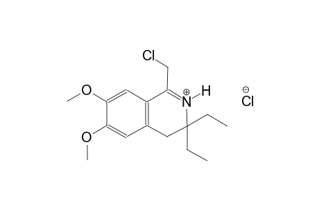 1-(chloromethyl)-3,3-diethyl-6,7-dimethoxy-3,4-dihydroisoquinolinium chloride