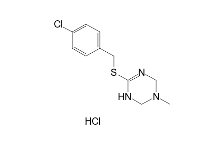 6-[(p-chlorobenzyl)thio]-3-methyl-1,2,3,4-tetrahydro-s-triazine, monohydrochloride