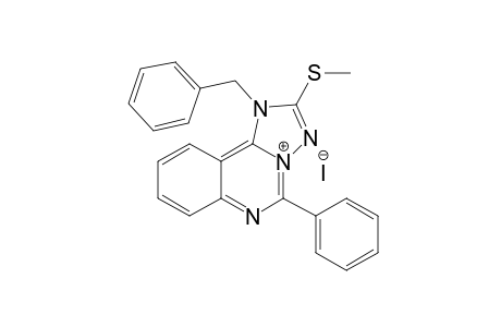 1-Benzyl-5-phenyl-2-methylmercapto-1,3,4-triazolo[3,2-c]quinazolin-4-ium iodide