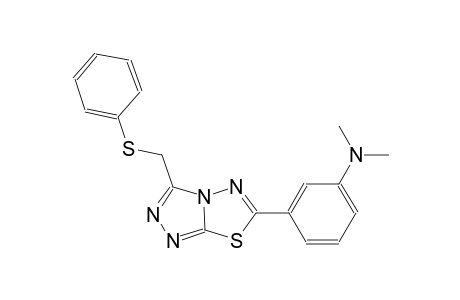 N,N-dimethyl-3-{3-[(phenylsulfanyl)methyl][1,2,4]triazolo[3,4-b][1,3,4]thiadiazol-6-yl}aniline