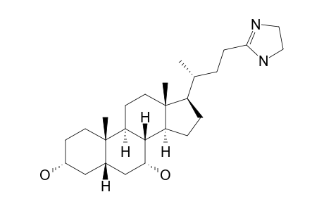 (3R,5S,7R,8R,9S,10S,13R,14S,17R)-17-[(1R)-3-(2-imidazolin-2-yl)-1-methyl-propyl]-10,13-dimethyl-2,3,4,5,6,7,8,9,11,12,14,15,16,17-tetradecahydro-1H-cyclopenta[a]phenanthrene-3,7-diol