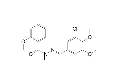 N'-[(E)-(3-chloro-4,5-dimethoxyphenyl)methylidene]-2-methoxy-4-methylbenzohydrazide