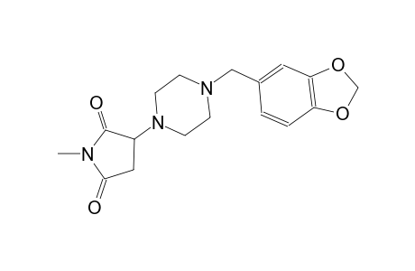 3-[4-(1,3-Benzodioxol-5-ylmethyl)-1-piperazinyl]-1-methyl-2,5-pyrrolidinedione