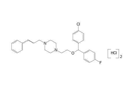 1-{2-[(p-chlorophenyl)(p-fluorophenyl)methoxy]ethyl}-4-cinnamylpiperazine, dihydrochloride