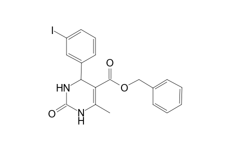 Pyrimidine-5-carboxylic acid, 1,2,3,4-tetrahydro-4-(3-iodophenyl)-6-methyl-, benzyl ester