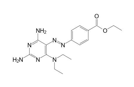 p-{[2,4-diamino-6-(diethylamino)-5-pyrimidinyl]azo}benzoic acid, ethyl ester