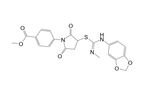 benzoic acid, 4-[3-[[(E)-(1,3-benzodioxol-5-ylamino)[(E)-methylimino]methyl]thio]-2,5-dioxo-1-pyrrolidinyl]-, methyl ester