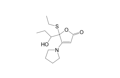 5-Ethylthio-5-(1-hydroxy-prop-1-yl)-4-(pyrrolidin-1-yl)-furan-2(5H)-one