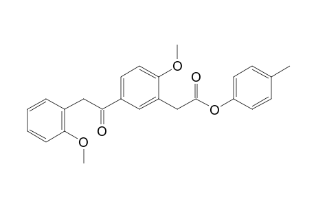 {2-methoxy-5-[(o-methoxyphenyl)acetyl]phenyl}acetic acid, p-tolyl ester