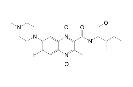 N-[6-FLUORO-7-(4-METHYL-1-PIPERAZINYL)-3-METHYL-2-QUINOXALOYL]-2-AMINO-3-METHYLPENTANOL-1,4-DIOXIDE
