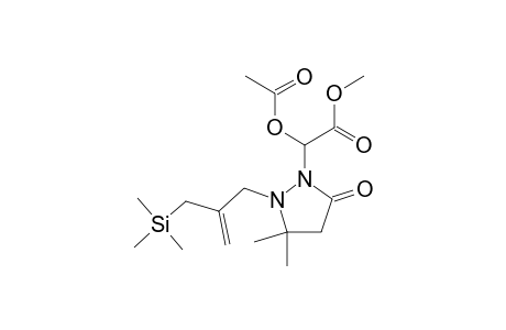 ALPHA-ACETOXY-5,5-DIMETHYL-3-OXO-1-[2-[(TRIMETHYLSILYL)-METHYL]-2-PROPENYL]-3-PYRAZOLIDINE-ACETIC-ACID-METHYLESTER
