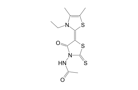 N-[(5E)-5-(3-Ethyl-4,5-dimethyl-1,3-thiazol-2(3H)-ylidene)-4-oxo-2-thioxo-1,3-thiazolidin-3-yl]acetamide
