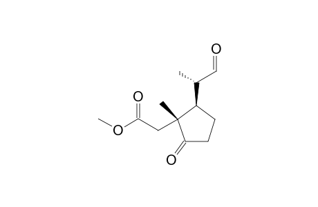 Methyl-{(1R,2R)-1-methyl-2-[(1'SR)-1'-methyl-2'-oxoetyl]-5-oxocyclopent-1-yl}acetate