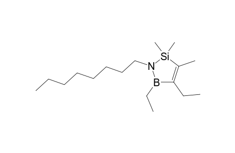 1-Aza-2-sila-5-boracyclopent-3-ene, 4,5-diethyl-2,2,3-trimethyl-1-octyl-