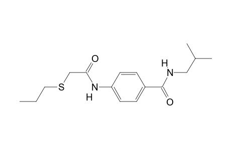 N-isobutyl-4-[[2-(propylthio)acetyl]amino]benzamide
