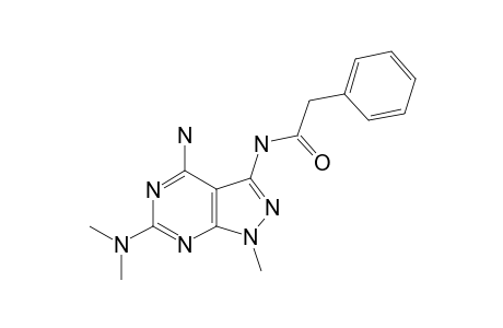 4-AMINO-3-BENZYLCARBONYLAMINO-6-DIMETHYLAMINO-1-METHYLPYRAZOLO-[3,4-D]-PYRIMIDINE