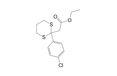 2-(p-CHLOROPHENYL)-m-DITHIANE-2-ACETIC ACID, ETHYL ESTER