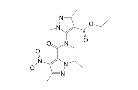 1-ETHYL-N,3-DIMETHYL-4-NITRO-N-(1,3-DIMETHYL-4-CARBETHOXY-1H-PYRAZOL-5-YL)-1H-PYRAZOLE-5-CARBOXAMIDE