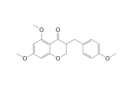 3-(4-METHOXYBENZYL)-5,7-DIMETHOXYCHROMAN-4-ONE