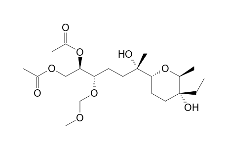 (2S,5S,6R)-6,7-Diacetoxy-2-[(2R,5R,6S)-5-ethyl-5-hydroxy-6-methyltetrahydropyran-2-yl]-5-methoxymethoxyheptan-2-ol