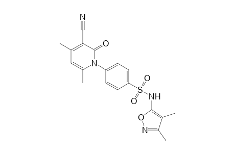 4-(3-cyano-4,6-dimethyl-2-oxopyridin-1(2H)-yl)-N-(3,4-dimethyl-isoxazol-5-yl)benzenesulfonamide
