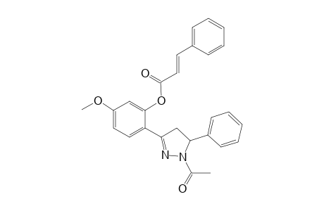 2-(1-acetyl-5-phenyl-4,5-dihydro-1H-pyrazol-3-yl)-5-methoxyphenyl (2E)-3-phenyl-2-propenoate