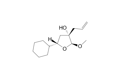 (2S*,3S*,5S*)-5-Cyclohexyl-3-hydroxy-2-methoxy-3-[(trimethylsilyl)oxy]tetrahydrofuran