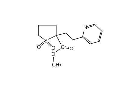 2-[2-(2-pyridyl)ethyl]tetrahydro-2-thiophenecarboxylic acid, methyl ester, 1,1-dioxide