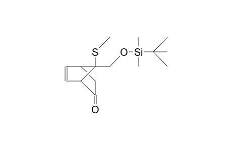 (7R)-7-[(T-Butyl-dimethyl-silyloxy)-methyl]-7-methylthio-bicyclo(2.2.1)hept-2-en-5-one