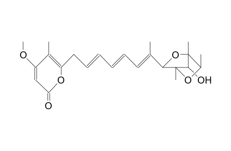 6-([2E,4E,6E]-7-[7-Hydroxy-1,4,6-trimethyl-2,5-dioxa-bicyclo(2.2.1)-hept-3-yl]-2,4,6-octatrienyl)-4-methoxy-5-methyl-2H-