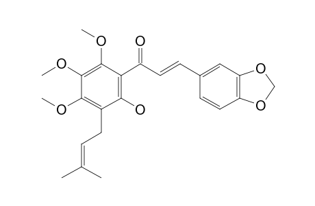 1-[2-HYDROXY-3-(3-METHYL-2-BUTENYL)-4,5,6-TRIMETHOXYPHENYL]-3-(3,4-METHYLENEDIOXYPHENYL)-PROPENONE